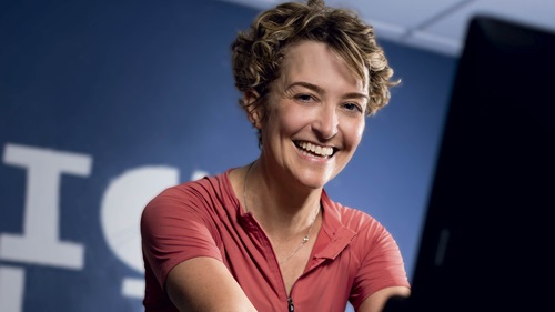 Idaho Army National Guard Staff Sgt. Lauren Cox during an 11-mile trek with a 40-pound pack in Idaho in September. Idaho Army National Guard Staff Sgt. Lauren Cox during an 11-mile trek with a 40-pound pack in Idaho in September.